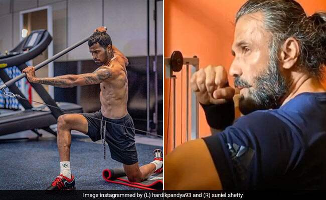 Hardik pandya pic of workout goes viral suniel shetty comments on it Hardik pandya pic of workout goes viral suniel shetty comments on it