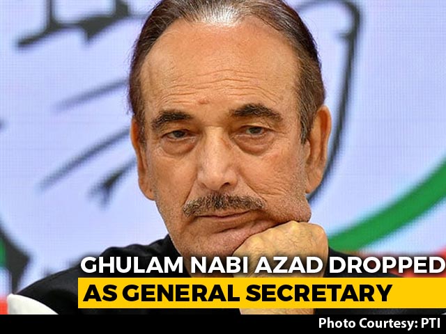 In Congress Shake-Up After Letter Bomb, Ghulam Nabi Azad Loses Post