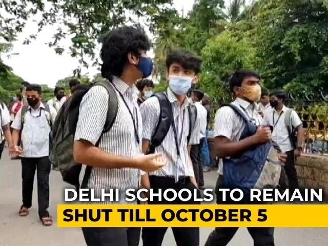 Delhi Schools To Remain Closed Till October 5, Online Classes To Continue