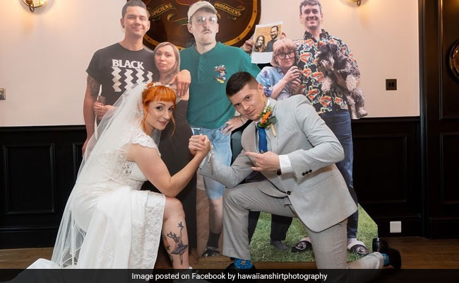 Couple Spends Rs 2 Lakh Creating Cardboard Cutout Guests For Wedding