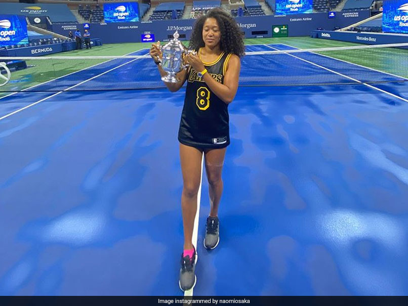 US Open Champion Naomi Osaka Attends Post-Match Press Conference Wearing Kobe Bryant Jersey