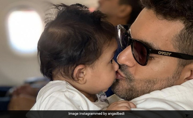 Angad Bedi Shares Adorable Father-Daughter Moments With Baby Mehr. See Pics