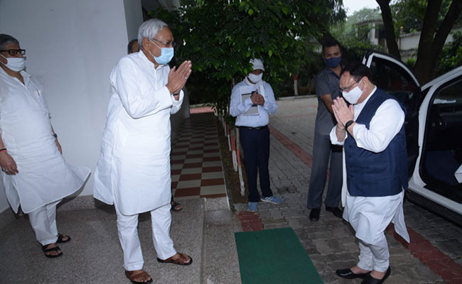 बिहार चुनाव की बिसात बिछाने के लिए मिले BJP अध्यक्ष जेपी नड्डा और CM नीतीश कुमार