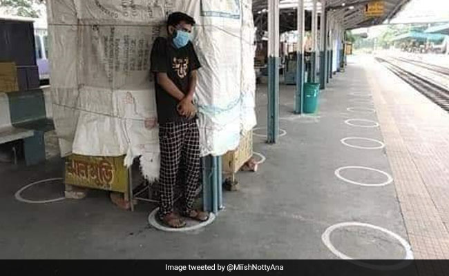 Social Distancing Circles At Railway Station Have Twitter Amused. Do You See Why?