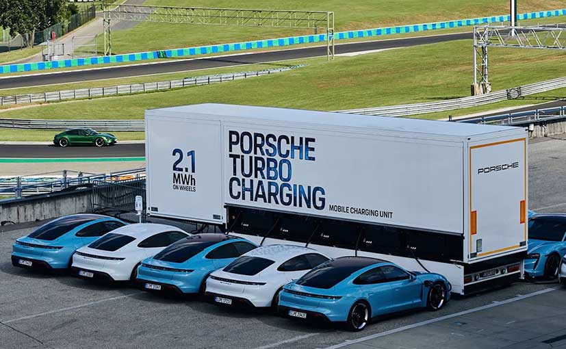 Porsche Unveils 2.1 MWh Mobile Charging System For EVs
