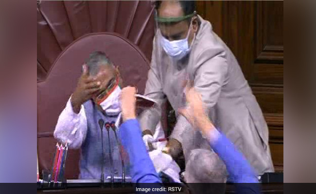 Trinamool's Derek O'Brien Tries To Tear Rule Book During Farm Bill Debate