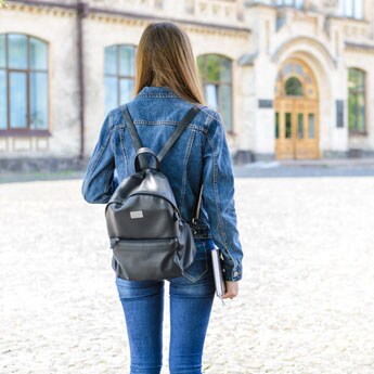 gear 26 ltrs navy blue and beige casual backpack