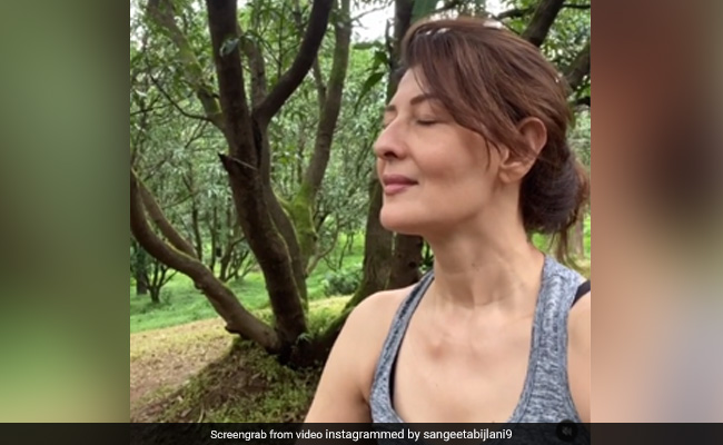 जंगलों के बीच बैठी संगीता बिजलानी ने ली गहरी सांस और बोलीं- जादू है...देखें Video