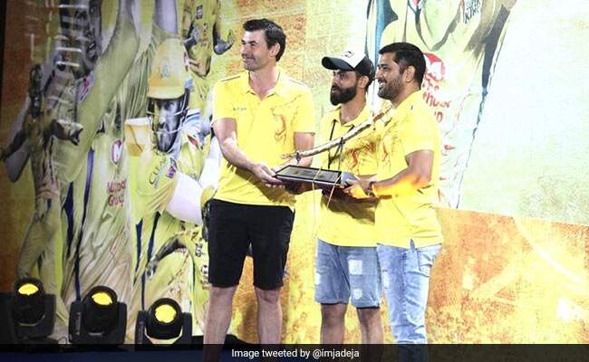 IPL 2020 Ravindra Jadeja Gets A Sword As Gift From Chennai Super Kings watch Video IPL 2020 Ravindra Jadeja Gets A Sword As Gift From Chennai Super Kings watch Video