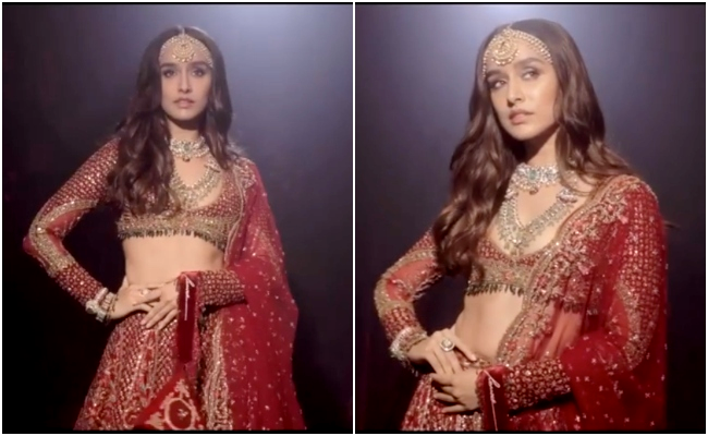 Shraddha Kapoor's Spectacular Bridal Red <i>Lehenga</i> Look Steals All Attention
