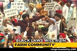 Navjot Singh Sidhu Joins Farmer Protest In Amritsar Navjot Singh Sidhu Joins Farmer Protest In Amritsar
