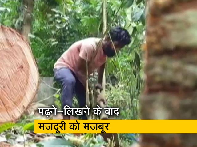 कर्नाटक में ग्रेजुएट होने के बाद कर रहे मजदूरी!