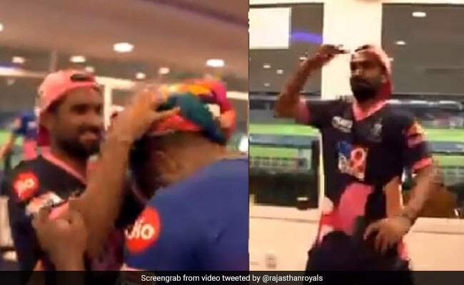 PL 2020, RR vs KXIP: Rajasthan Royals players enjoy in dressing room after won the match Vs KXIP PL 2020, RR vs KXIP: Rajasthan Royals players enjoy in dressing room after won the match Vs KXIP