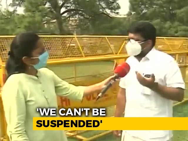 "Will Come To Rajya Sabha Again Tomorrow": MPs Demand Suspension Lifted