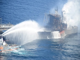 Fire On Oil Tanker Off Sri Lankan Coast Extinguished Fire On Oil Tanker Off Sri Lankan Coast Extinguished