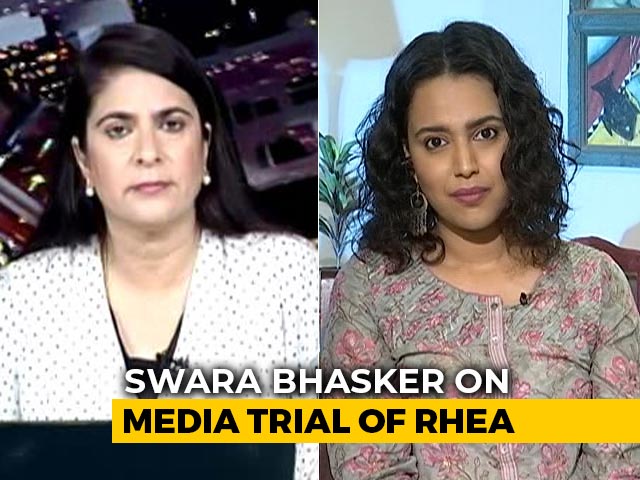 "Arrested For Buying Pot": Swara Bhasker Calls Out Media Trial Of Rhea Chakraborty