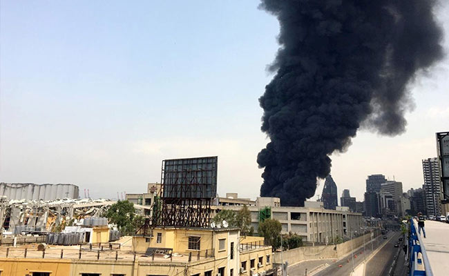 Huge Fire At Beirut Port Weeks After Deadly Blast
