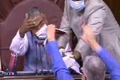 Trinamool's Derek O'Brien Tears Rule Book Amid Farm Bill Parliament Drama Trinamool's Derek O'Brien Tears Rule Book Amid Farm Bill Parliament Drama