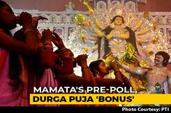 Mamata Banerjee's Big Durga Puja Bonus For Clubs, Workers Ahead Of Polls Mamata Banerjee's Big Durga Puja Bonus For Clubs, Workers Ahead Of Polls