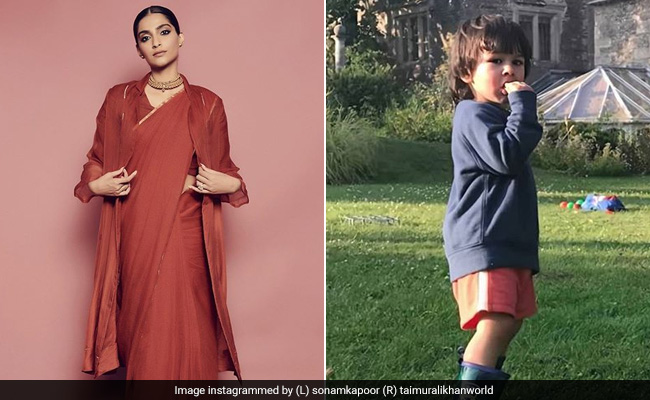 तैमूर अली खान का क्यूट अंदाज हुआ वायरल तो सोनम कपूर ने किया कमेंट- उफ्फ...