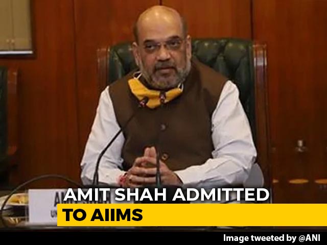 Home Minister Amit Shah Admitted To Delhi's AIIMS Again
