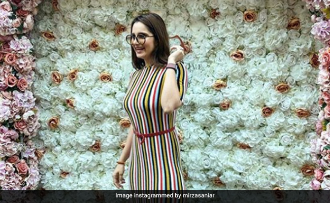 Sania Mirza Gives Her Chic Stripe Dress A Sporty Touch With Sneakers
