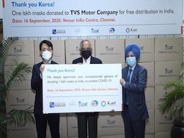 South Korea Donates One Lakh Masks To TVS For Free Distribution In India South Korea Donates One Lakh Masks To TVS For Free Distribution In India