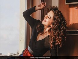 Rise And Smile Like Taapsee Pannu In A Stylish Colourblock Outfit Rise And Smile Like Taapsee Pannu In A Stylish Colourblock Outfit
