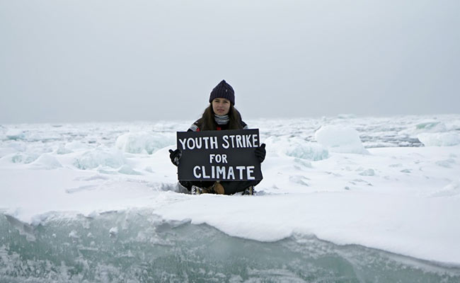 Teen Climate Activist Stages Protest From Arctic Ice Cap