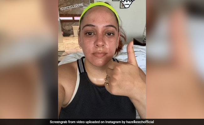 Here's Why Hazel Keech's Face Is A Purple Shade Of Tomato Red