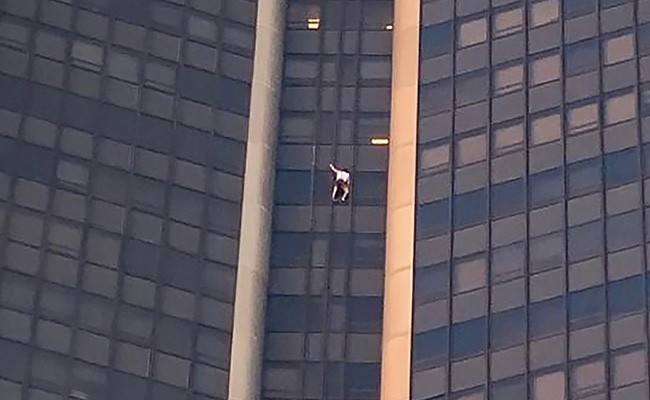 Man Scales Tallest Building In Paris, Arrested