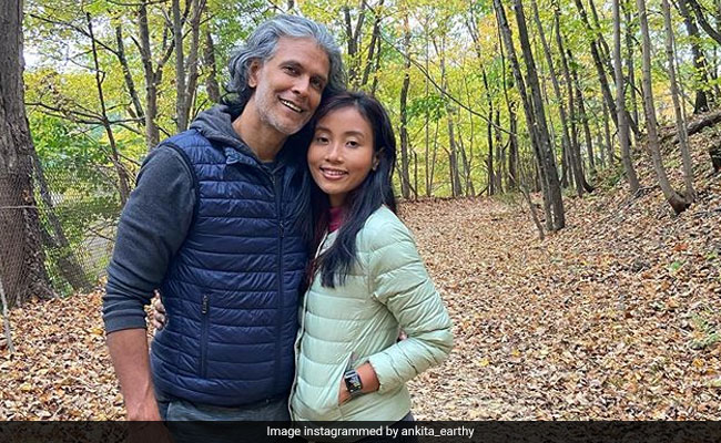 Milind Soman And Ankita Konwar Are Basking In Fall Colours In New York