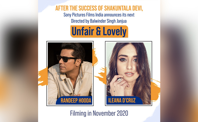 इलियाना डिक्रूज और रणदीप हुड्डा की अगली फिल्म होगी 'अनफेयर एंड लवली', गोरेपन के जुनून पर होगा प्रहार