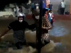 On Camera, Flooded Streets, Cars Floating Amid Heavy Rain In Hyderabad