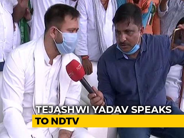 "Double Engine Government": Tejashwi Yadav's Taunt At Nitish Kumar