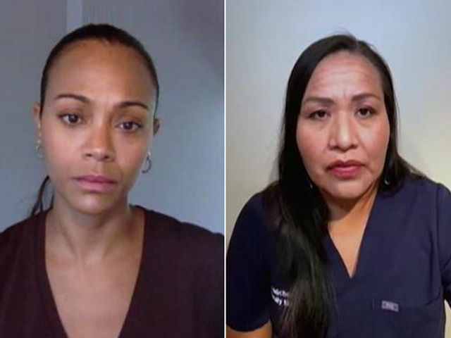 COVID-19 Frontline Warrior Talks About The Challenges To Zoe Saldana