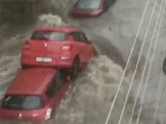 Watch: Cars Float, Swept Away As Hyderabad Faces Deluge