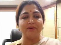 BJP's Khushbu Sundar Detained During Protest Amid Manusmriti Remarks Row BJP's Khushbu Sundar Detained During Protest Amid Manusmriti Remarks Row
