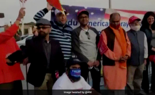 Indian-American Trump Supporters Pray For Him Outside Hospital