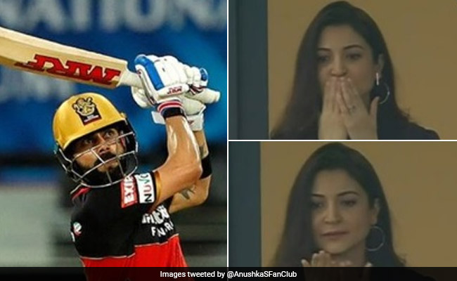 IPL 2020: विराट कोहली ने खेली 90 रनों की यादगार पारी, तो वाइफ अनुष्का शर्मा ने यूं किया 'फ्लाइंग Kiss'