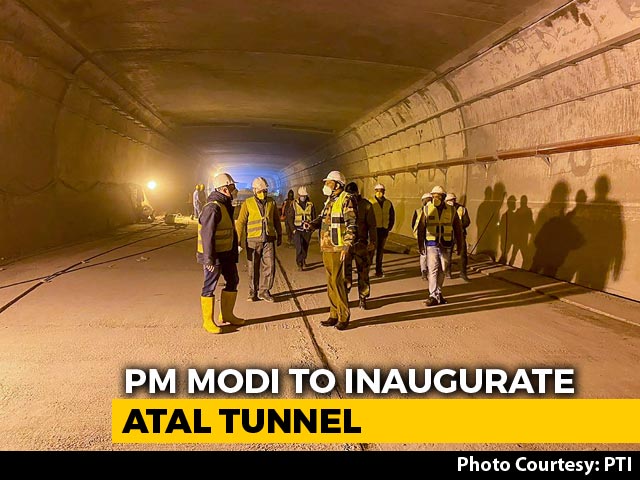 PM Modi To Inaugurate Strategic Atal Tunnel At Himachal's Rohtang Today