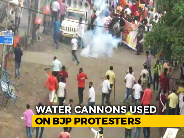 BJP March To Mamata Banerjee's Office Stopped, Police Use Tear Gas