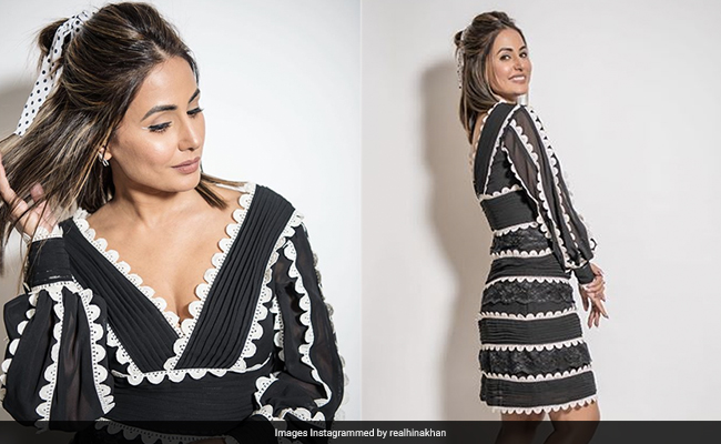 Hina Khan Keeps It Classy And Sassy In A Little Black Dress
