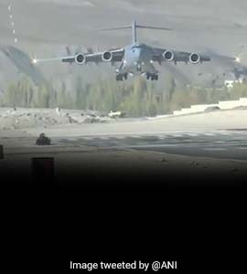 Watch: IAF's C-17 Globemaster, With Supplies For Troops, Lands In Leh