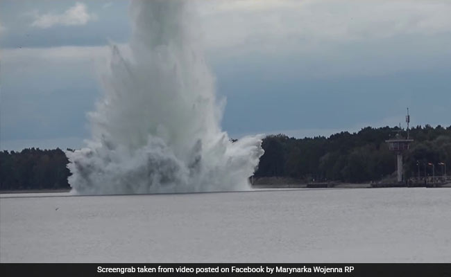 5,000 Kg Bomb Explodes Underwater In Poland, Hundreds Evacuated. Watch