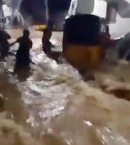 On Camera, Flooded Streets, Cars Floating Amid Heavy Rain In Hyderabad