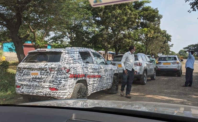 Upcoming Jeep Compass Facelift Spotted Testing With New Alloys And Twin Exhausts