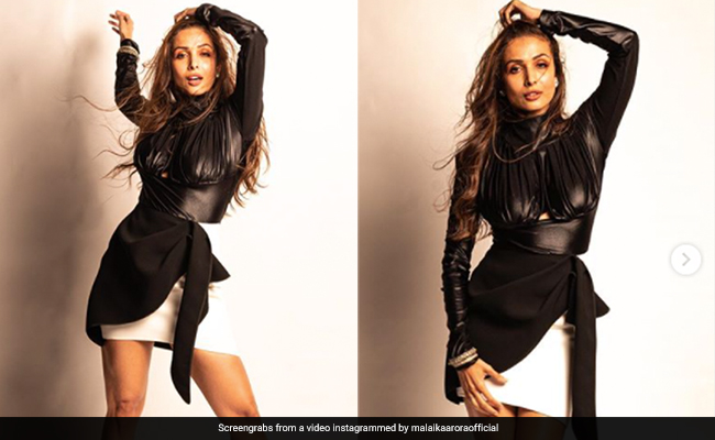 Autumn Fashion Done Right By Malaika Arora In A Chic Leather Dress