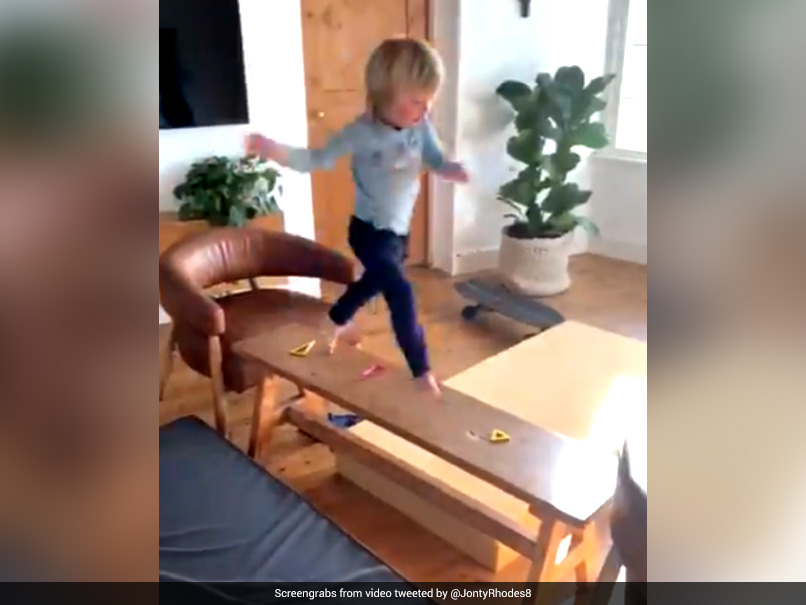 "Cuteness Overloaded": Jonty Rhodes' 3-Year-Old Son Nathan Warms For KXIP vs RR Game With Obstacle Course
