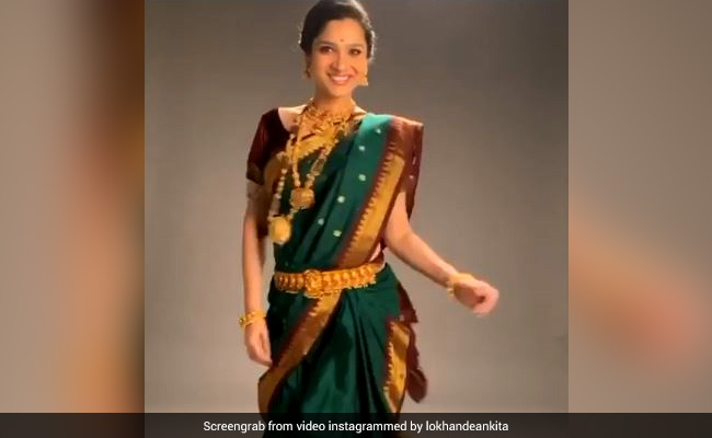 अंकिता लोखंडे का Video हुआ वायरल, मराठी ट्रेडिशनल आउटफिट में फोटोशूट करवाती आईं नजर